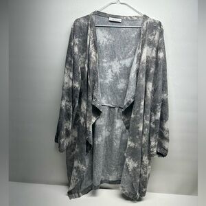 BRYN WALKER TIE DYE OPEN CARDIGAN SIZE M